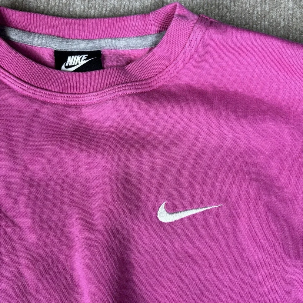 Nike Sweatshirt Crewneck Pink Fleece Pullover Embroidered Swoosh Women’s XL